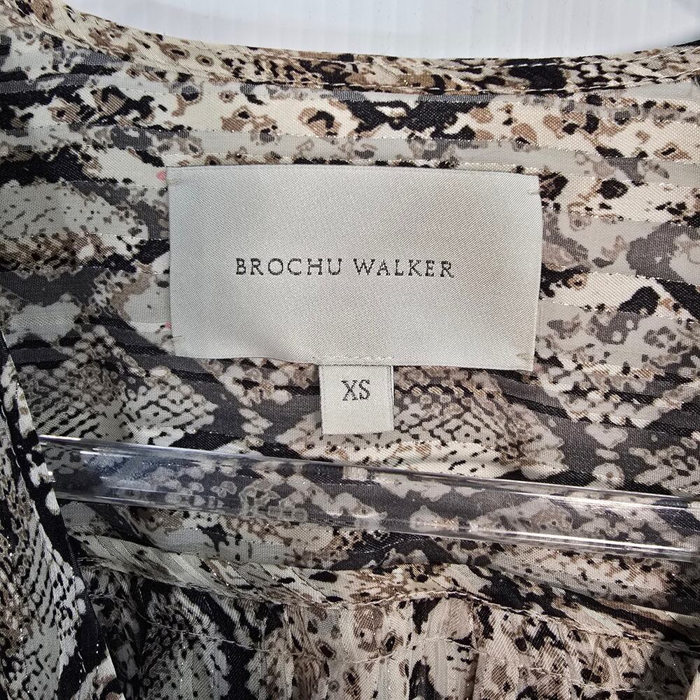 Brochu Walker Olivia Metallic Python Snake Print … - image 3